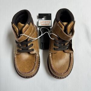 Jumping Beans Dillon Hiker Boots Toddler Boys Size 8 Cognac Brown